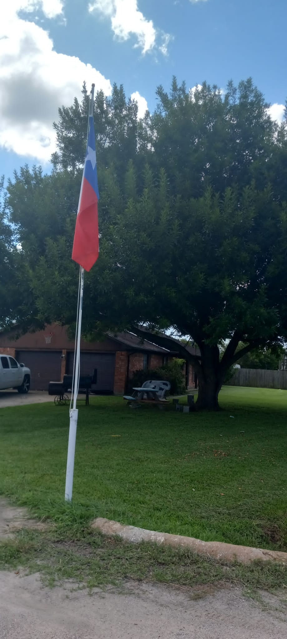 Freeport RV Park — Texas flag flying at the park